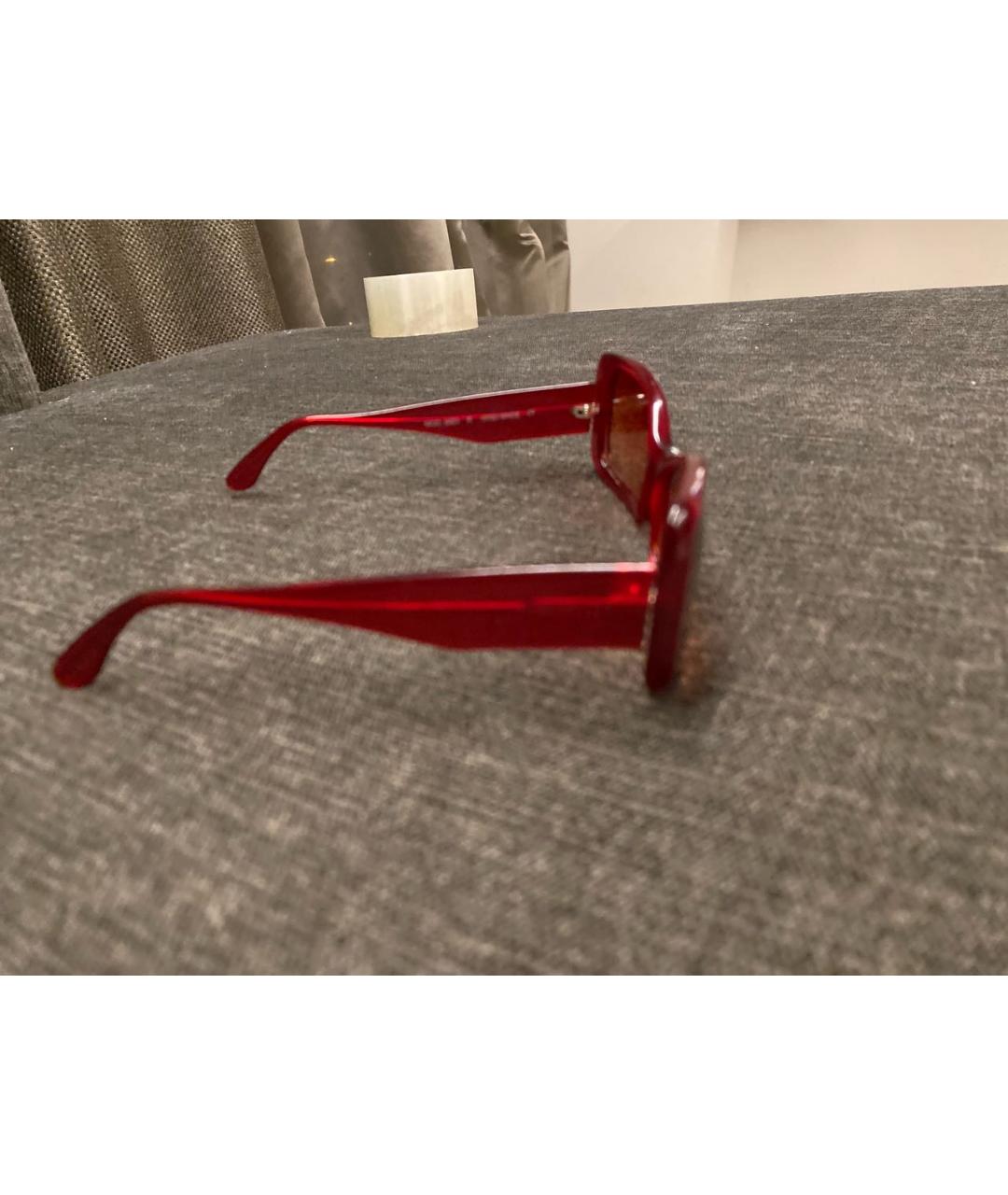 CUTLER & GROSS Бордовые пластиковые солнцезащитные очки, фото 3