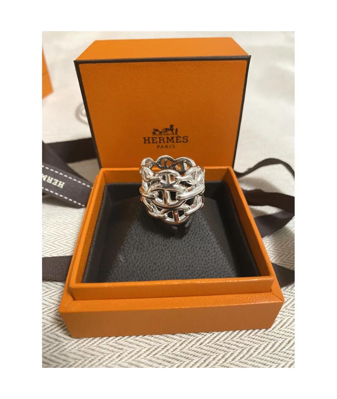 HERMES Серебряное кольцо, фото 4