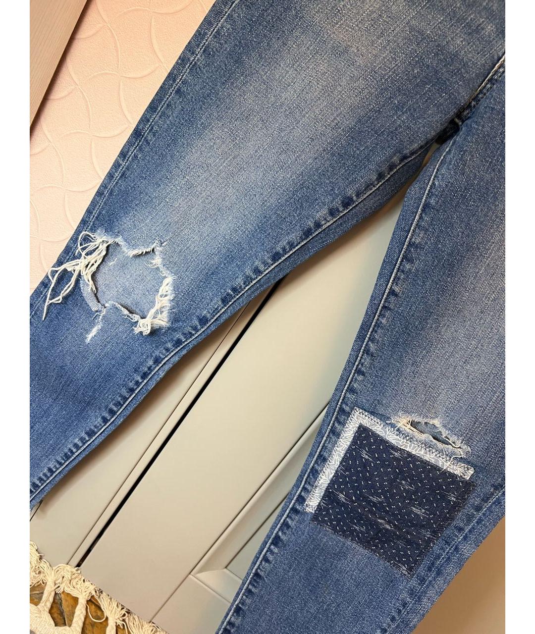 LEVI'S Голубые хлопко-эластановые джинсы слим, фото 3