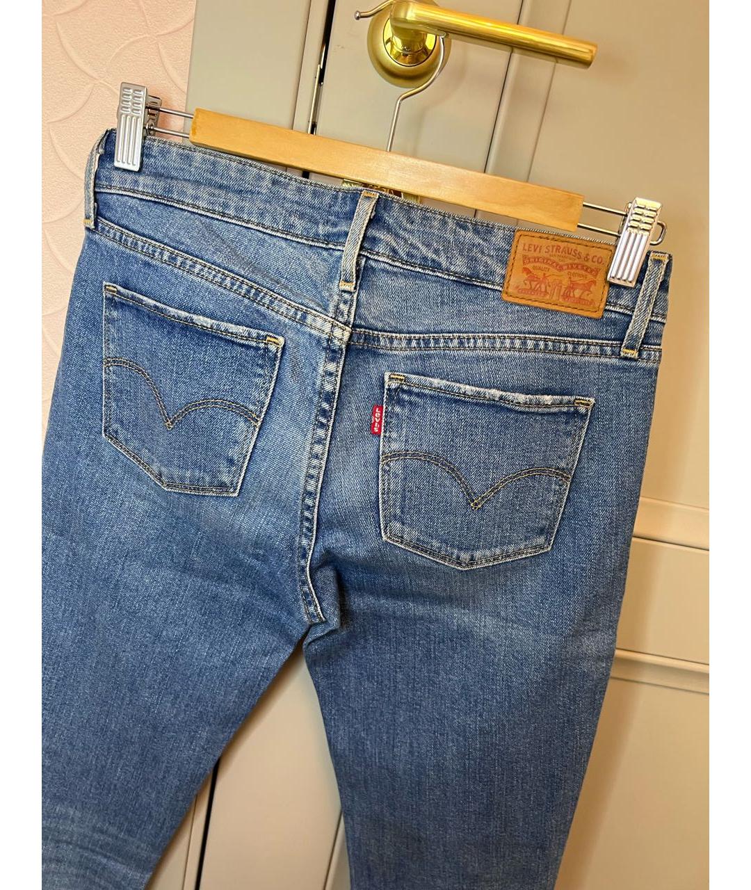 LEVI'S Голубые хлопко-эластановые джинсы слим, фото 5