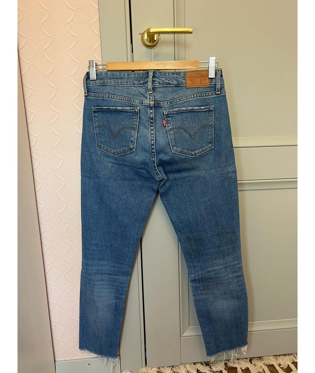 LEVI'S Голубые хлопко-эластановые джинсы слим, фото 4