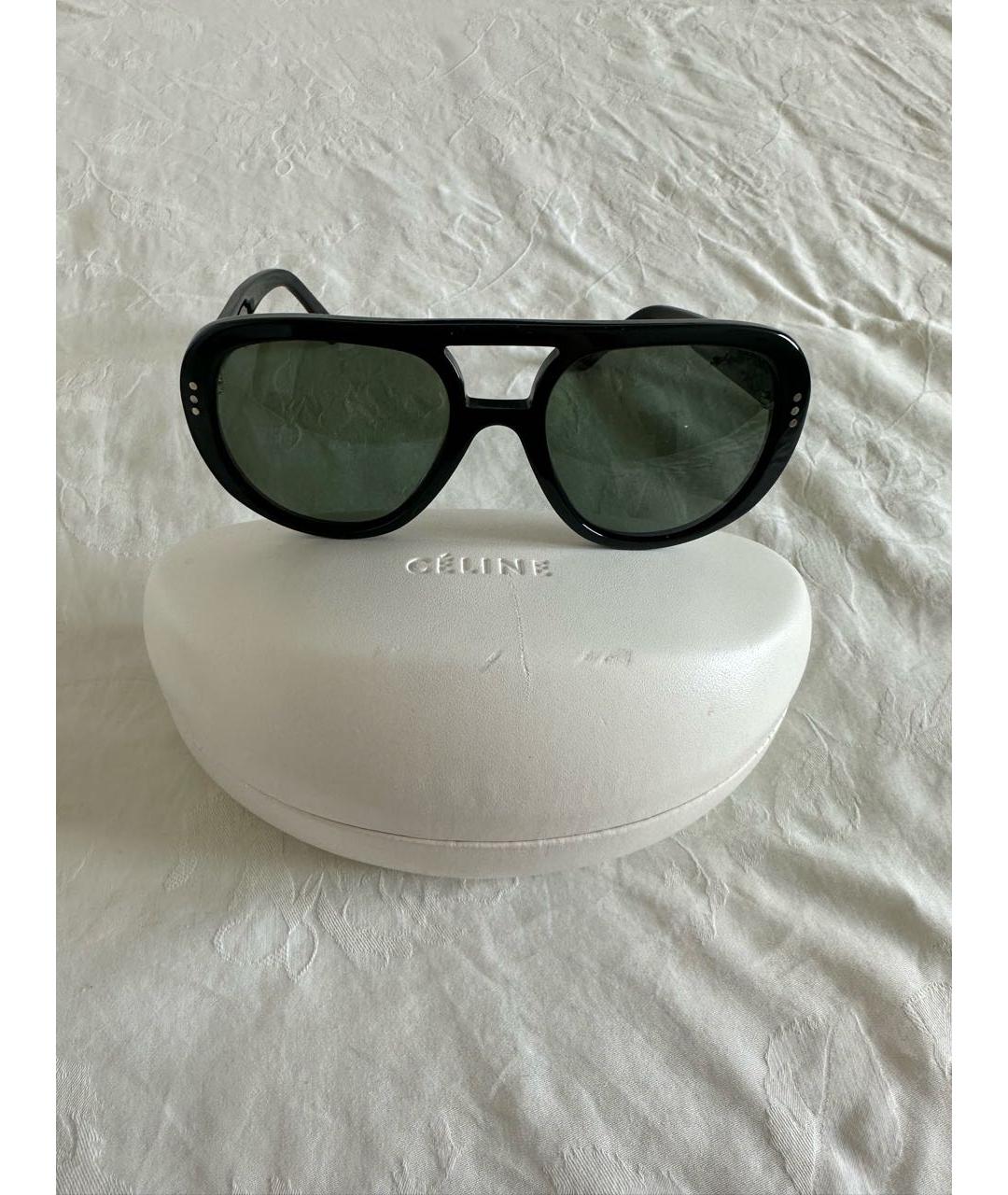 CELINE Черные пластиковые солнцезащитные очки, фото 5