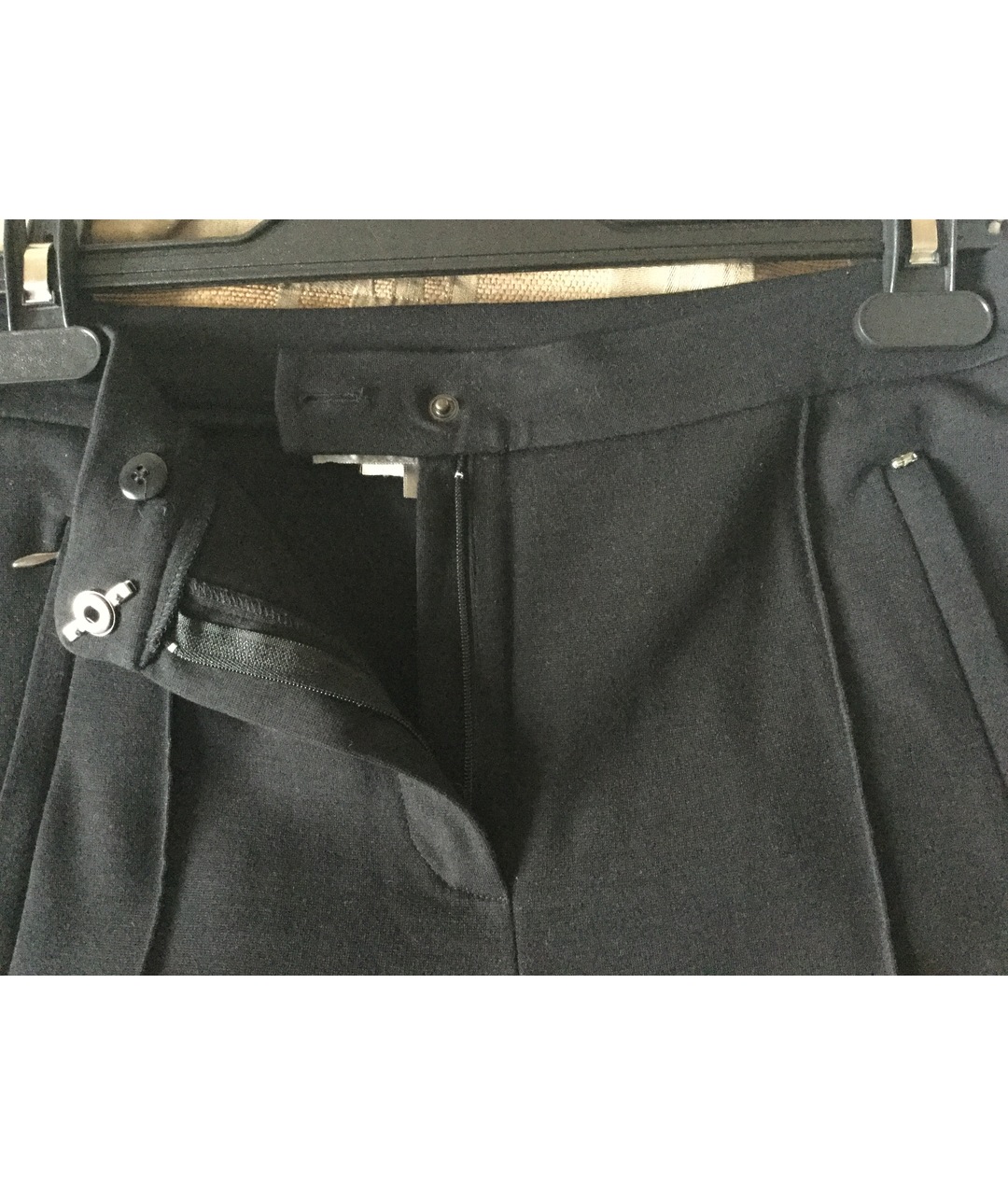 SPORTMAX Черные хлопко-эластановые брюки узкие, фото 4