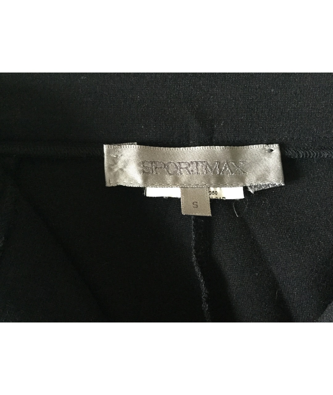 SPORTMAX Черные хлопко-эластановые брюки узкие, фото 3