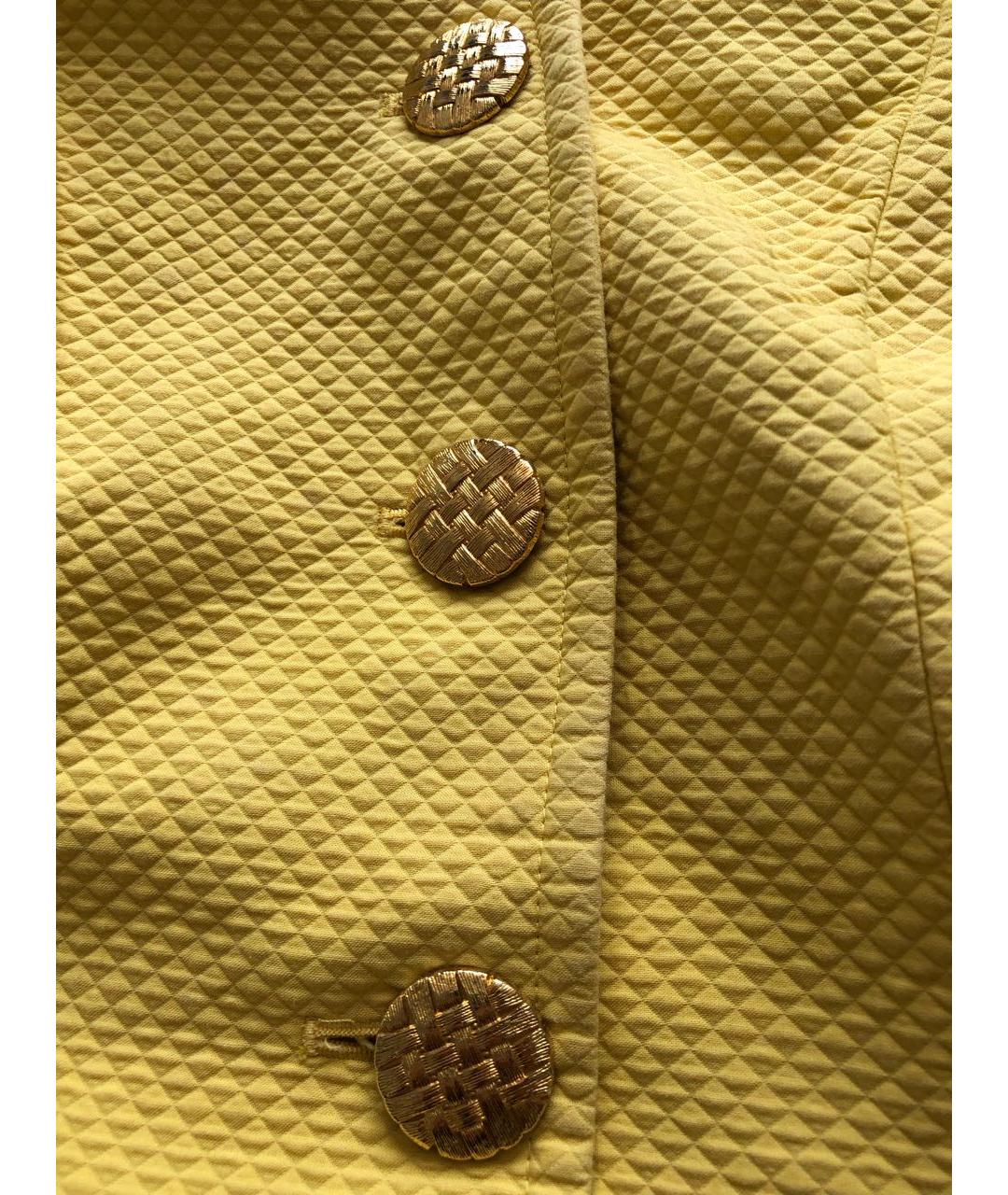 YVES SAINT LAURENT VINTAGE Желтый хлопковый жакет/пиджак, фото 4