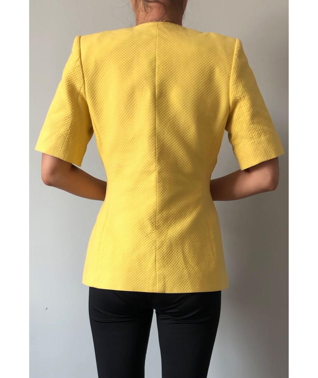 YVES SAINT LAURENT VINTAGE Желтый хлопковый жакет/пиджак, фото 2