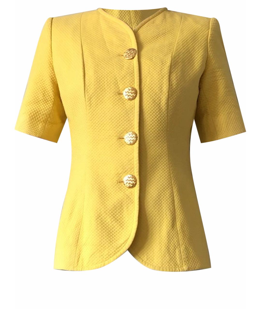 YVES SAINT LAURENT VINTAGE Желтый хлопковый жакет/пиджак, фото 1