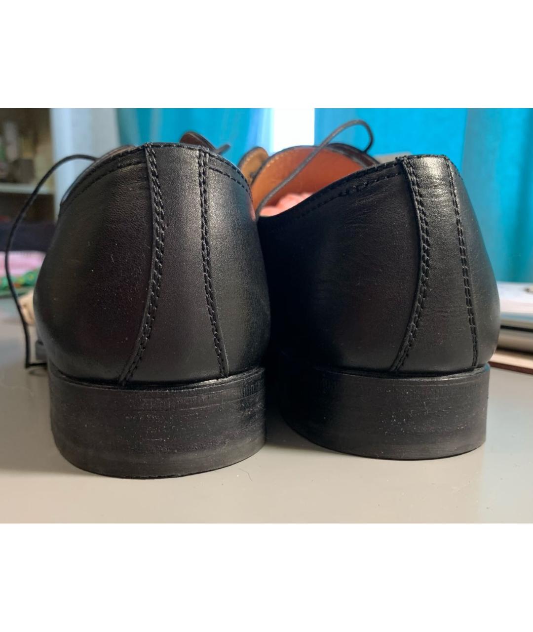 MORESCHI Черные кожаные туфли, фото 4