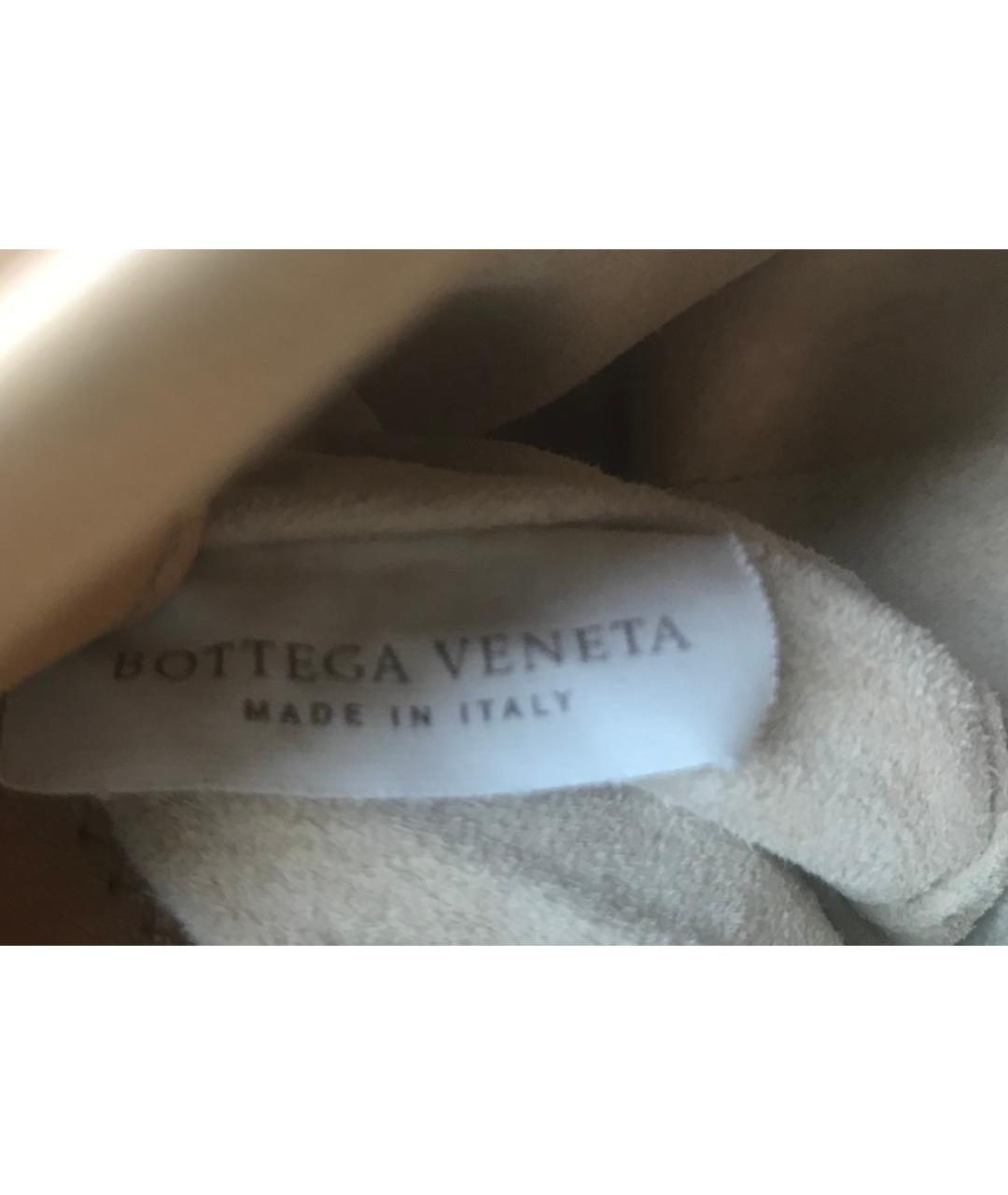 BOTTEGA VENETA Бежевая кожаная сумка с короткими ручками, фото 6