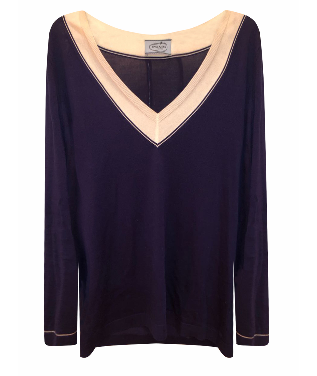 PRADA Синий шелковый джемпер / свитер, фото 1