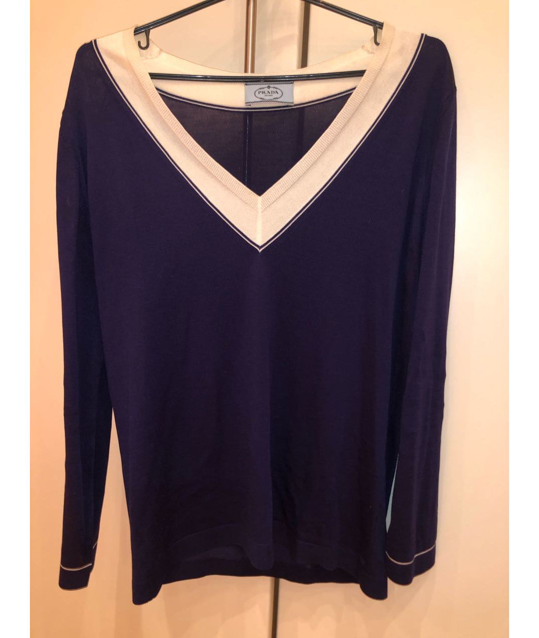 PRADA Синий шелковый джемпер / свитер, фото 3