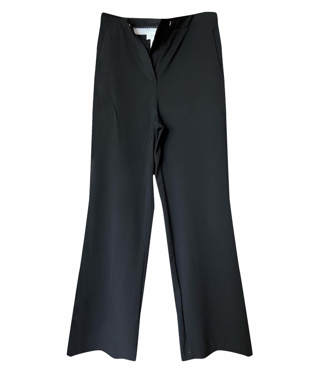 SPORTMAX Черные вискозные прямые брюки, фото 6