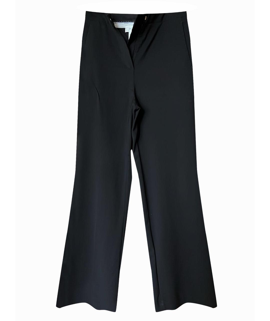 SPORTMAX Черные вискозные прямые брюки, фото 1