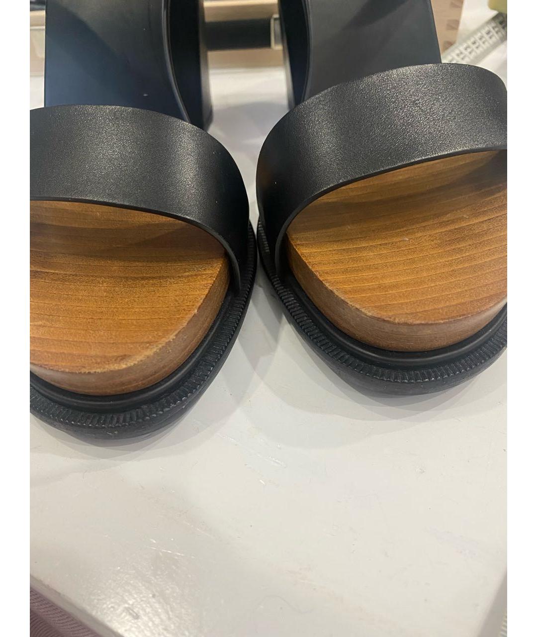 TOD'S Черные кожаные босоножки, фото 2