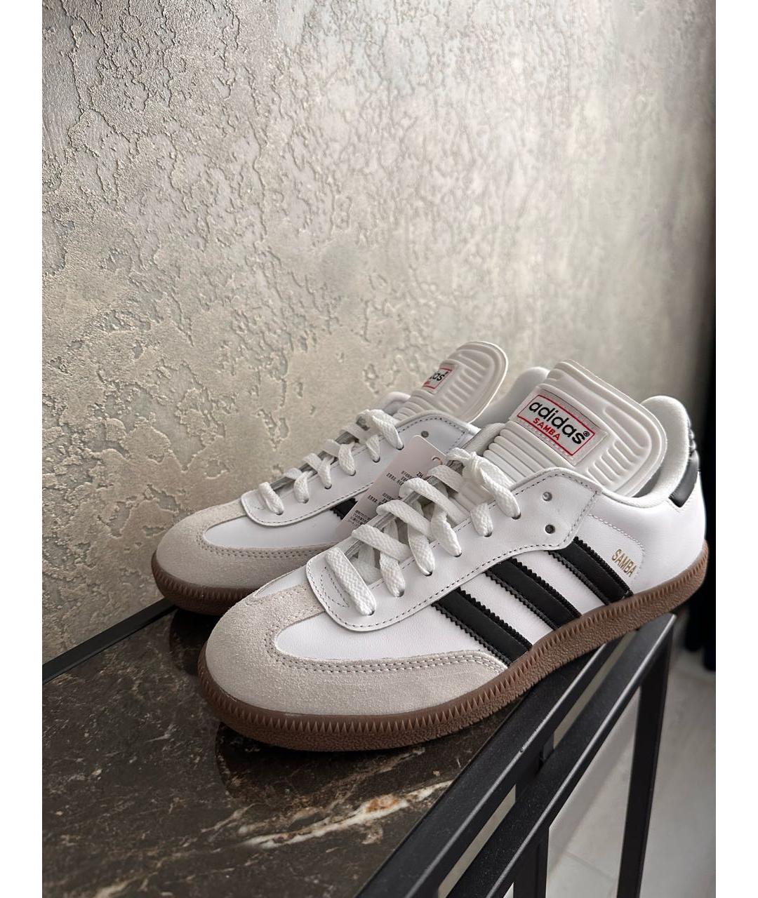 ADIDAS Белые кожаные кроссовки, фото 3