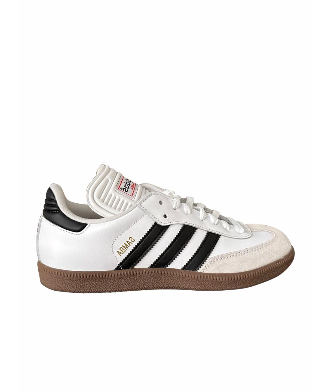 ADIDAS Белые кожаные кроссовки, фото 1
