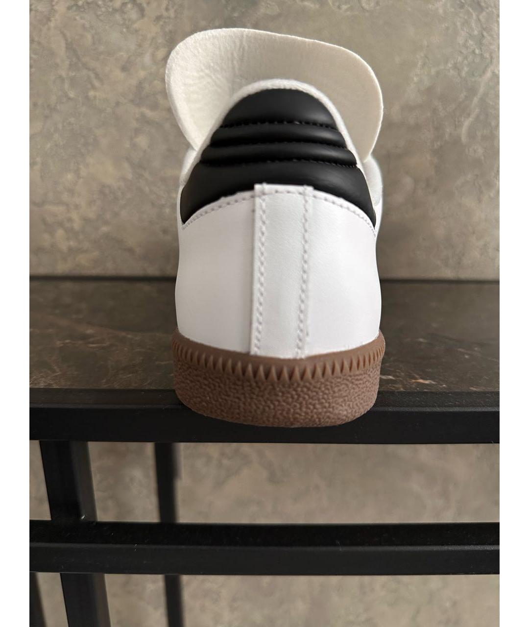 ADIDAS Белые кожаные кроссовки, фото 4