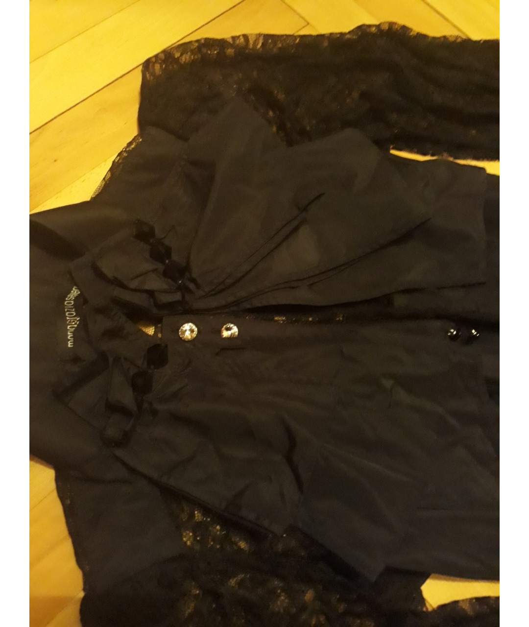 MARIA GRAZIA SEVERI Черная кружевная рубашка, фото 2
