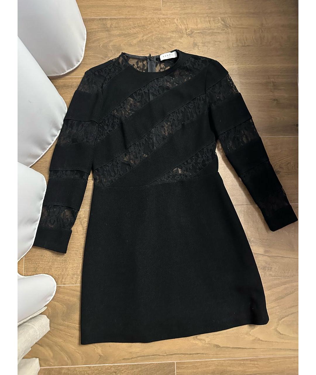 SANDRO Черное коктейльное платье, фото 5