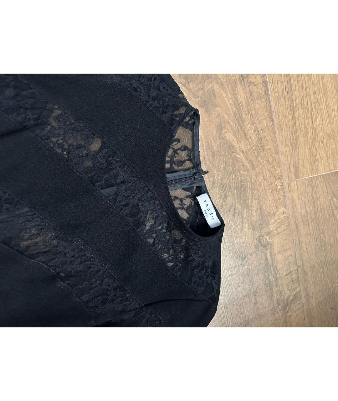 SANDRO Черное коктейльное платье, фото 2