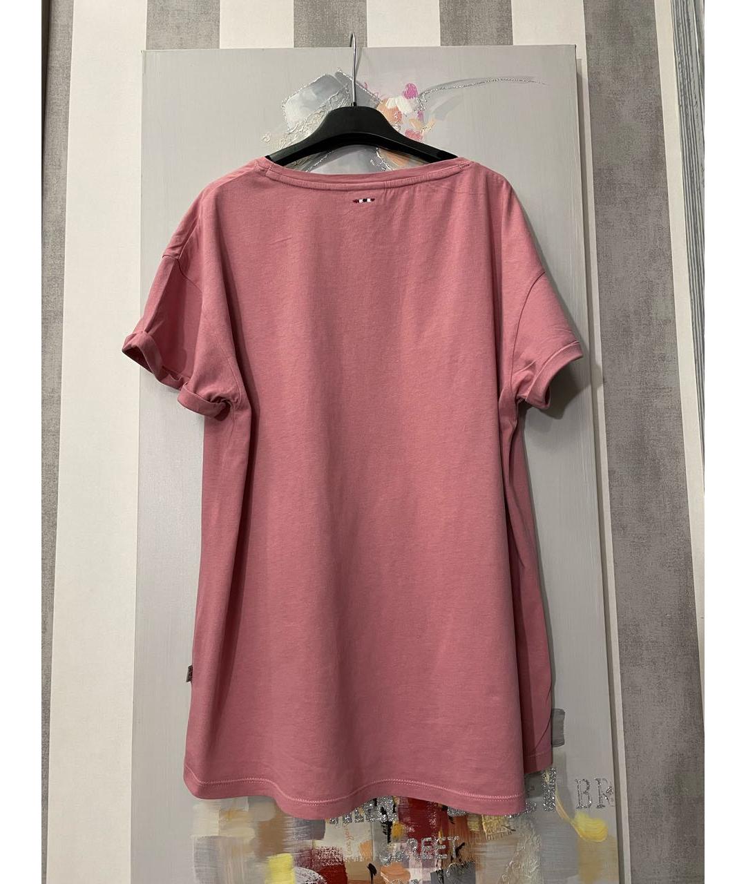 NAPAPIJRI Розовая хлопко-эластановая футболка, фото 2