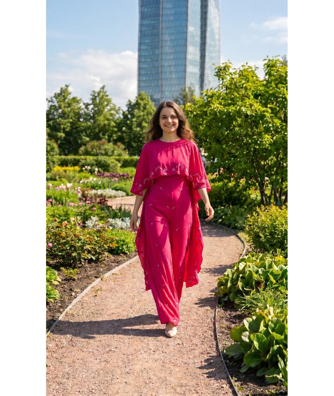 JUICY COUTURE Коралловый вискозный комбинезон, фото 6