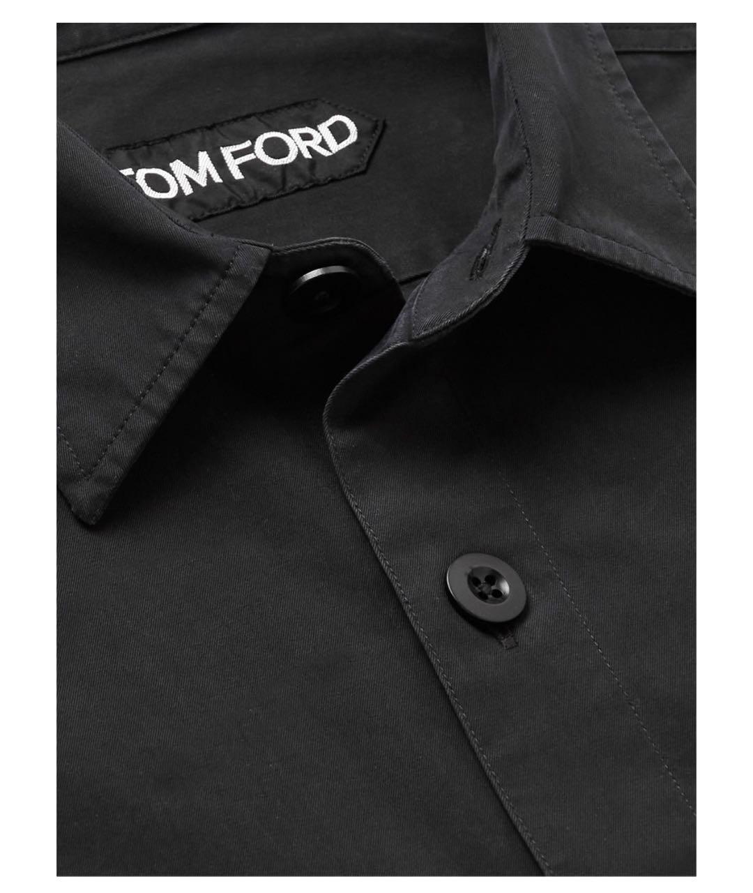 TOM FORD Черная хлопковая кэжуал рубашка, фото 8