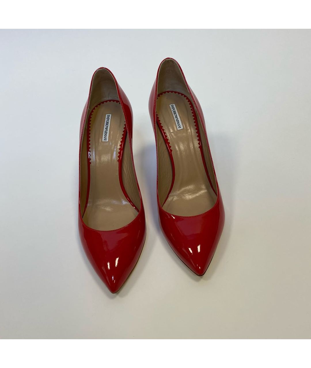 EMPORIO ARMANI Красные туфли из лакированной кожи, фото 3