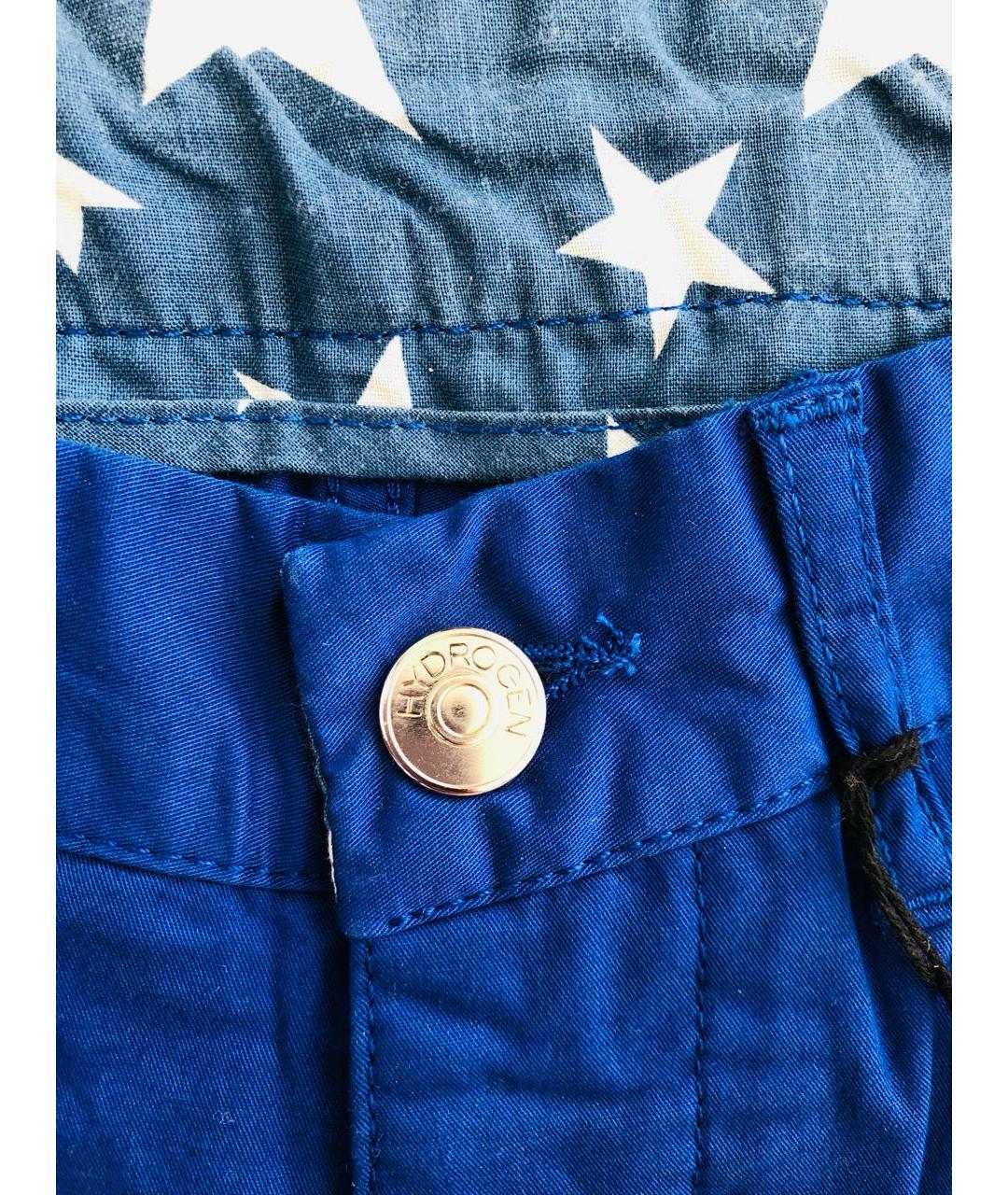 HYDROGEN Синие хлопко-эластановые шорты, фото 3