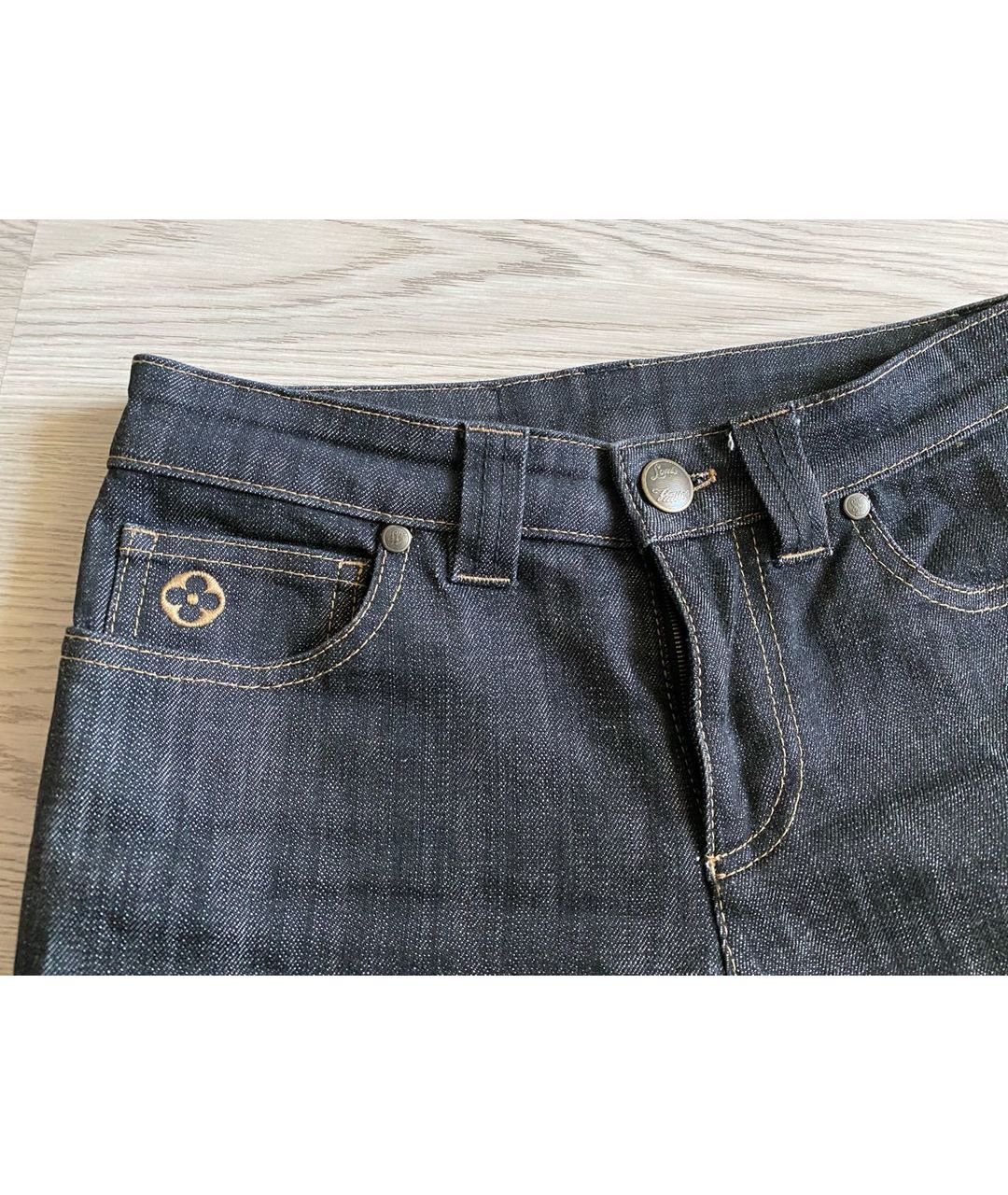 LOUIS VUITTON PRE-OWNED Черные прямые джинсы, фото 3