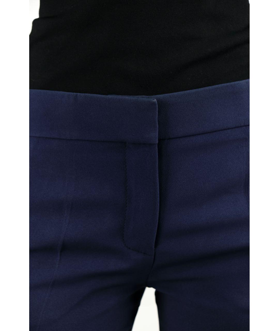 LOUIS VUITTON Синие ацетатные прямые брюки, фото 4
