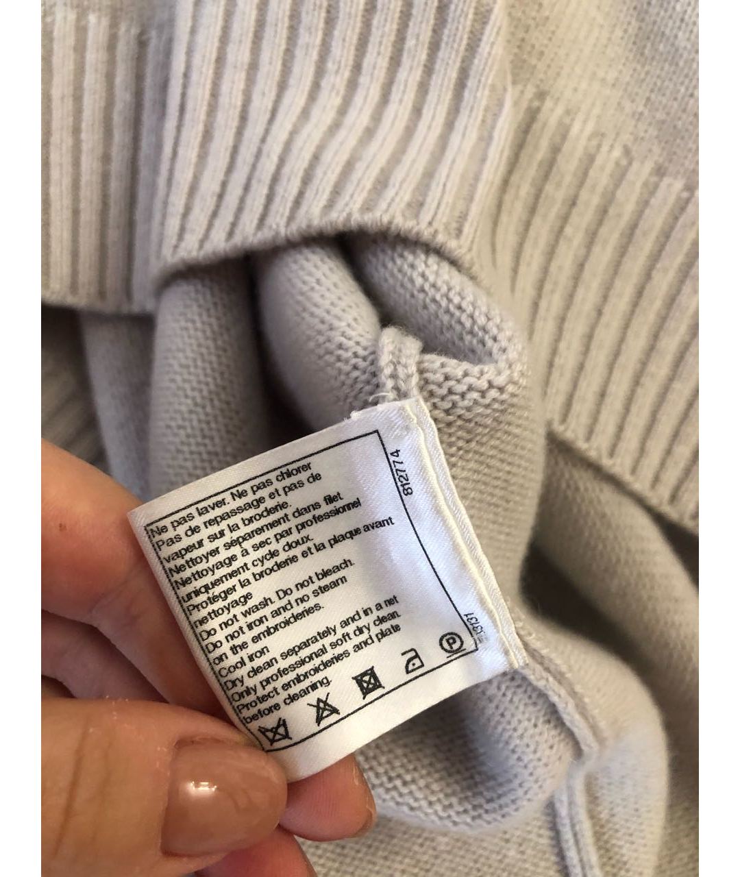 CHANEL PRE-OWNED Серый кашемировый джемпер / свитер, фото 7