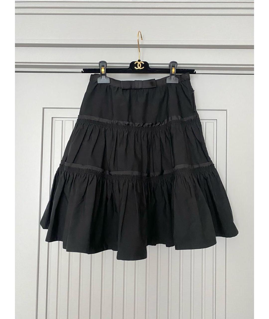 LOUIS VUITTON PRE-OWNED Черная хлопковая юбка миди, фото 6