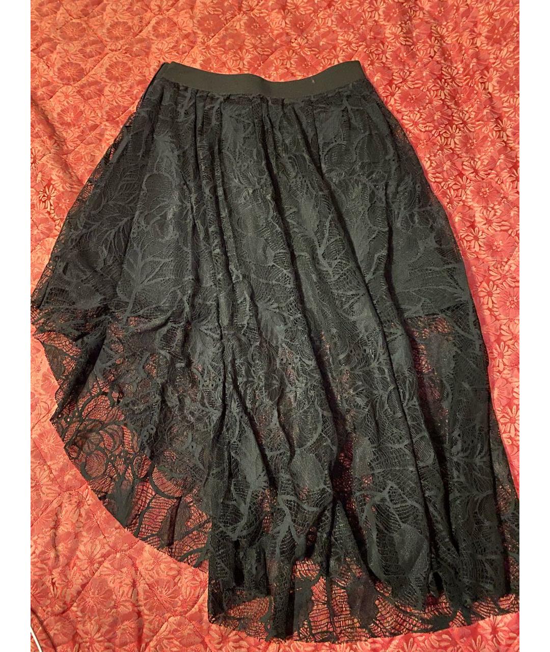 MAX MARA Черная кружевная юбка миди, фото 5
