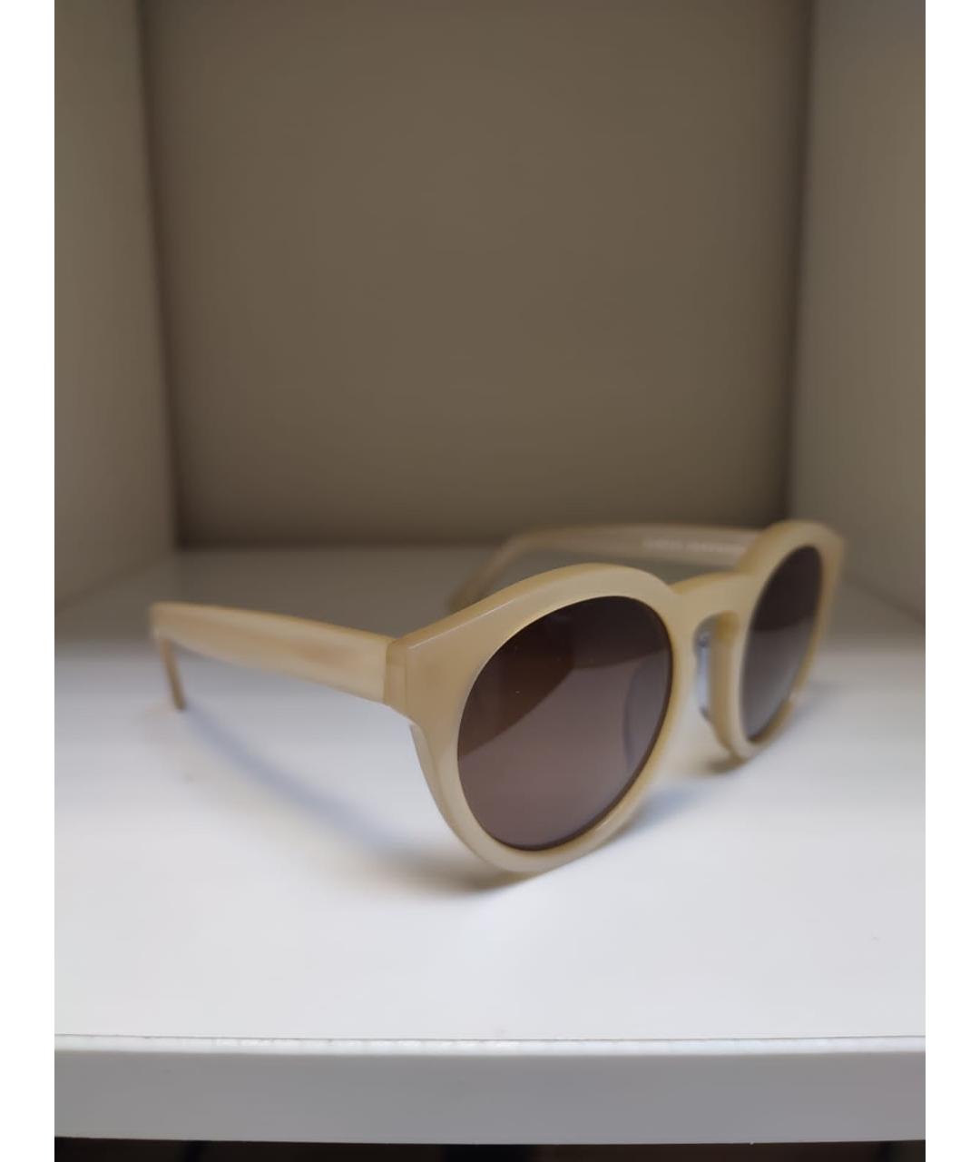 SUNDAY SOMEWHERE Бежевые металлические солнцезащитные очки, фото 2