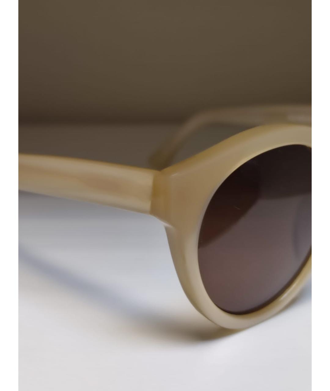 SUNDAY SOMEWHERE Бежевые металлические солнцезащитные очки, фото 3