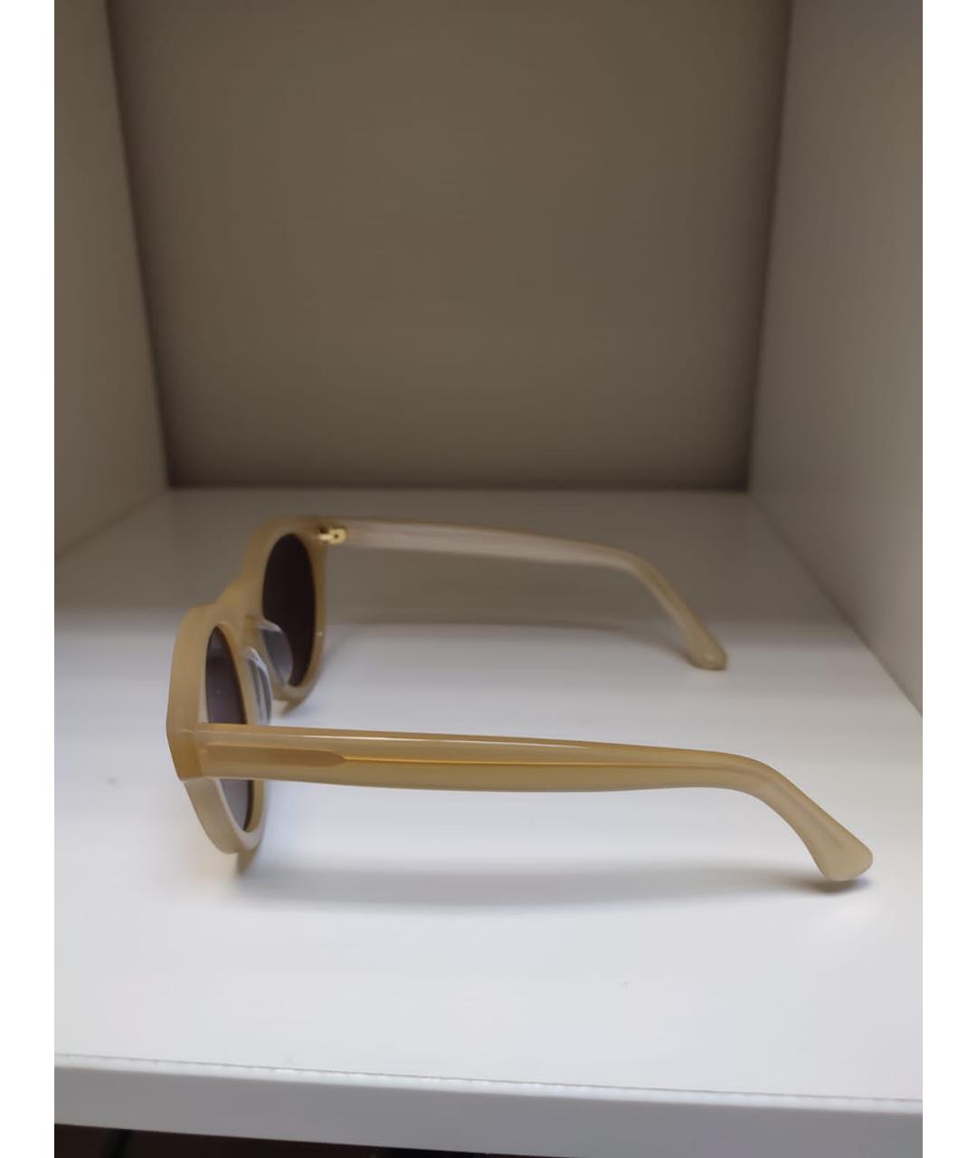 SUNDAY SOMEWHERE Бежевые металлические солнцезащитные очки, фото 7
