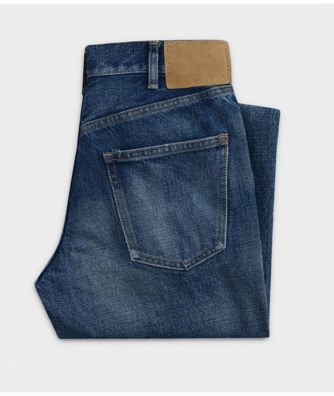 CELINE PRE-OWNED Синие хлопко-эластановые прямые джинсы, фото 2
