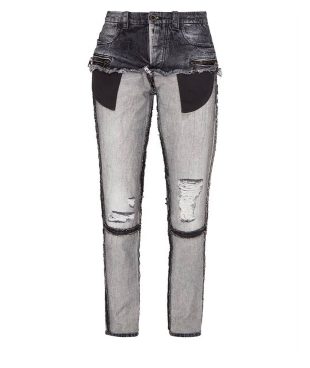 UNRAVEL PROJECT Черные хлопковые прямые джинсы, фото 1