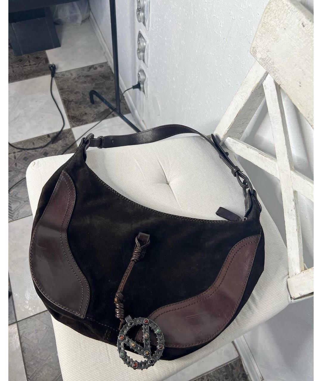 VALENTINO Коричневая сумка с короткими ручками, фото 5