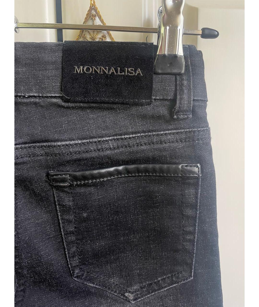 MONNALISA Черные деним детские джинсы, фото 4