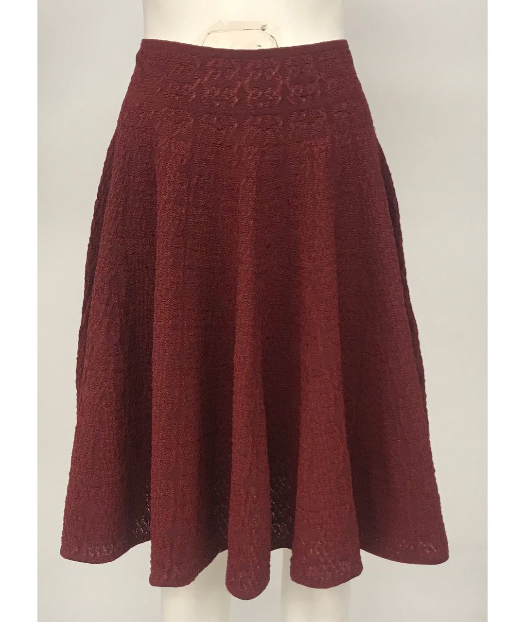 ALAIA Бордовая юбка мини, фото 5