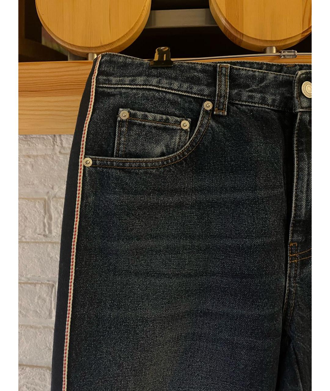 ALEXANDER MCQUEEN Темно-синие прямые джинсы, фото 4