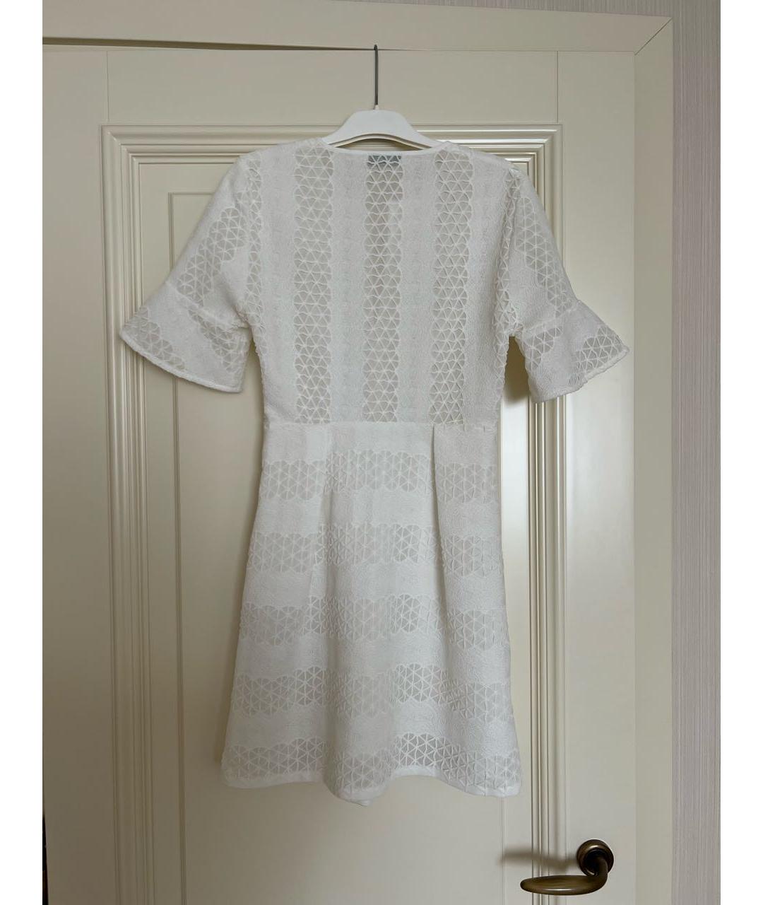 SANDRO Белое кружевное повседневное платье, фото 2