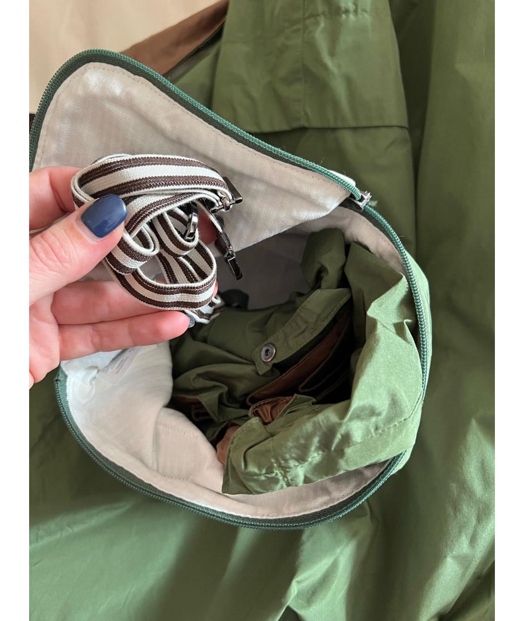 'S MAX MARA Зеленый полиэстеровый тренч/плащ, фото 5