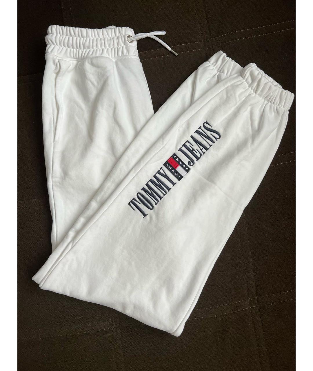 TOMMY HILFIGER Белые хлопковые спортивные брюки и шорты, фото 3