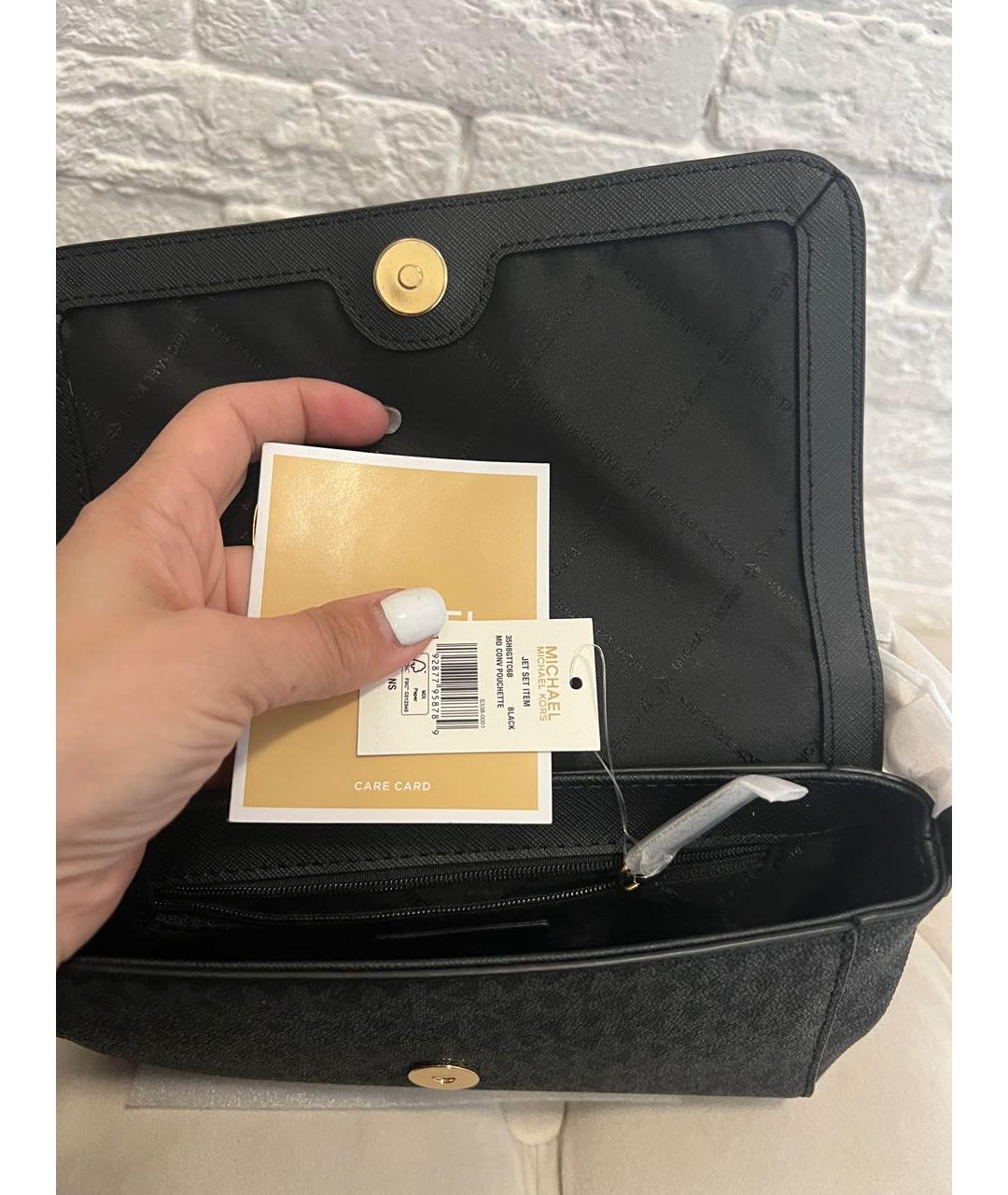 MICHAEL KORS Серая кожаная сумка через плечо, фото 6