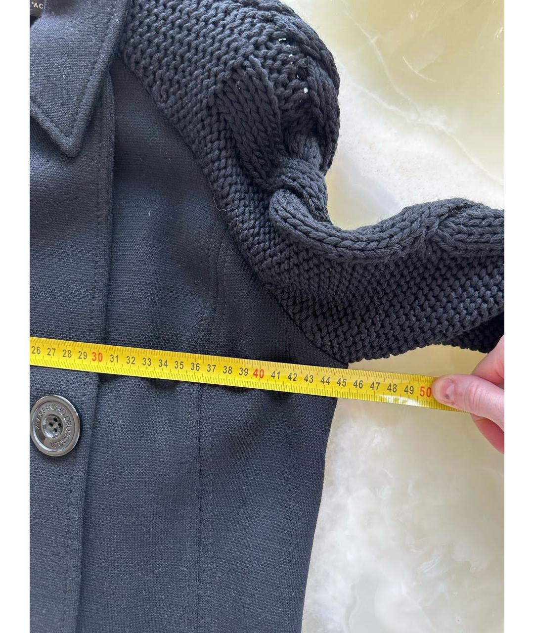 ALESSANDRO DELL'ACQUA Черное шерстяное пальто, фото 3