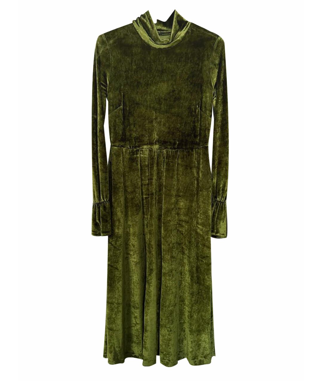TWIN-SET Зеленые вискозное коктейльное платье, фото 1