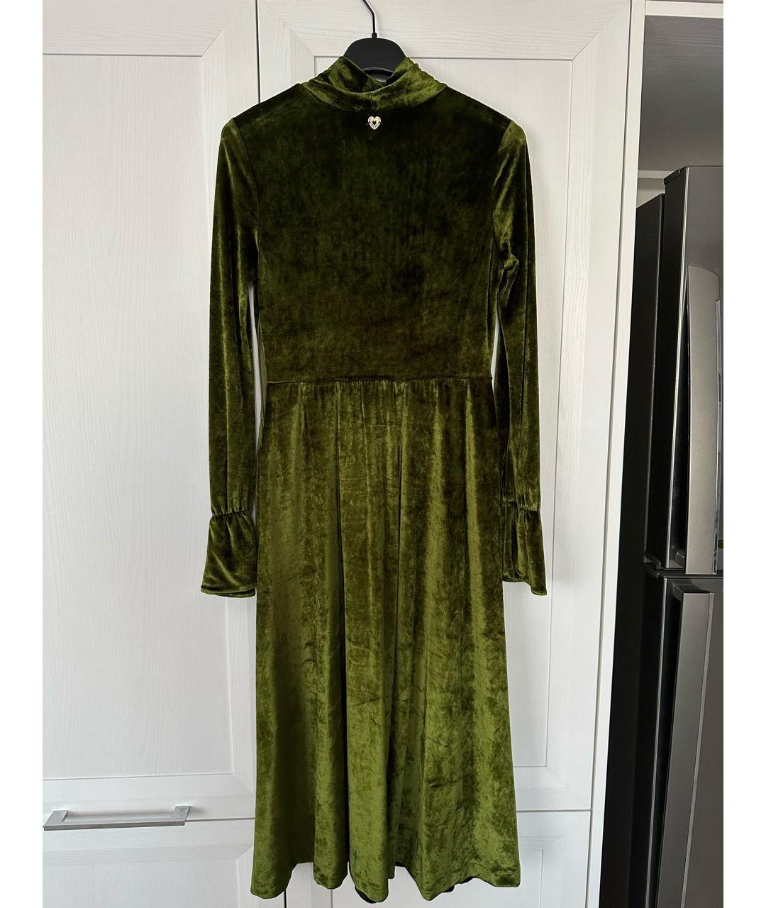TWIN-SET Зеленые вискозное коктейльное платье, фото 2